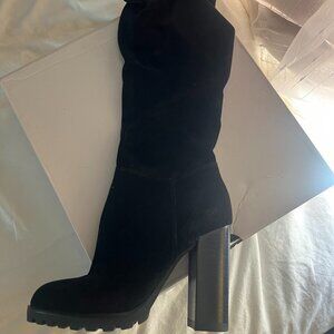 ALDO Women's Gigondra- suede- Knee High slouchy Boot- Black size 7W